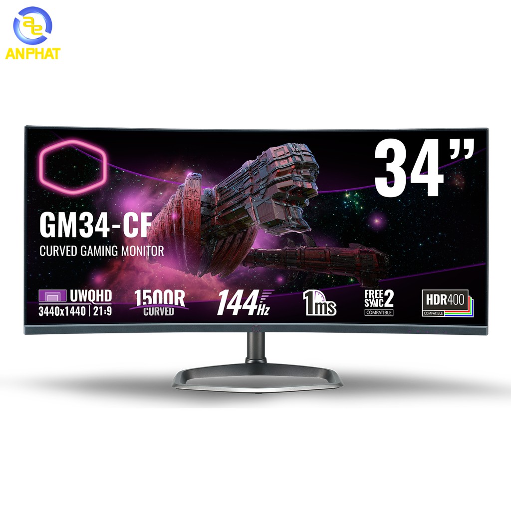 Màn hình máy tính Cooler Master GM34-CW 34inch UWQHD 144Hz Gaming