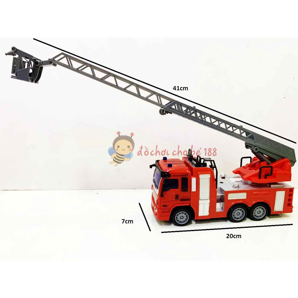 Xe Cứu Hỏa Điều Khiển Phun Nước Từ Xa, xe cuứ hỏa vô lăng điều khiển chuyển động cảm biến