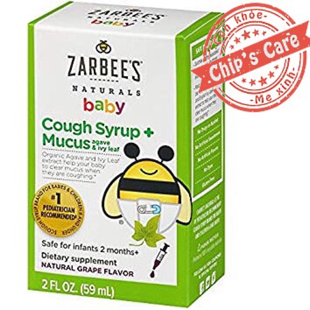 Zarbee's ho Cough and Mucus cho bé