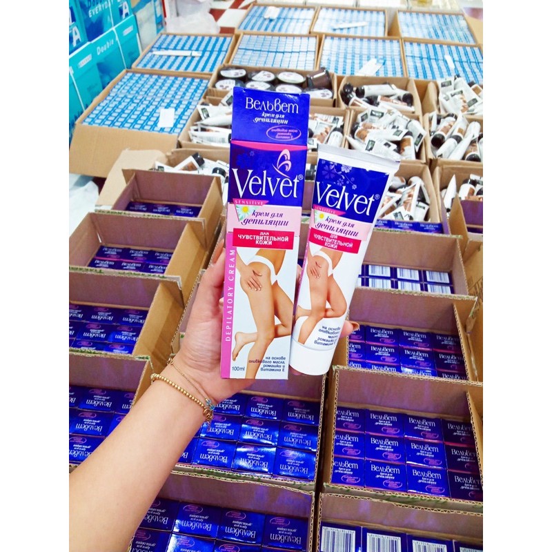 Kem Tẩy Lông Velvet Dầu Oliu Và Hoa Cúc cho làn da nhạy cảm