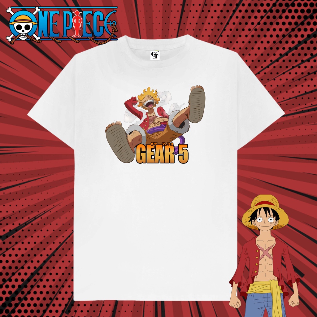 [ Sale] Áo phông One Piece - Luffy Gear 5 2 màu đen trắng  ngắn tay cực ngầu giá rẻ siêu HOT | BigBuy360 - bigbuy360.vn