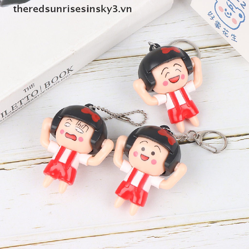 Móc Khóa Gắn Mặt Hình Cô Gái Hoạt Hình Thay Đổi Khuôn Mặt Dễ Thương Charms