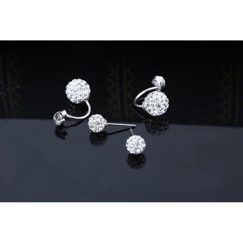 Bông tai inox trái châu loại cánh cung đẹp sang giá rẻ