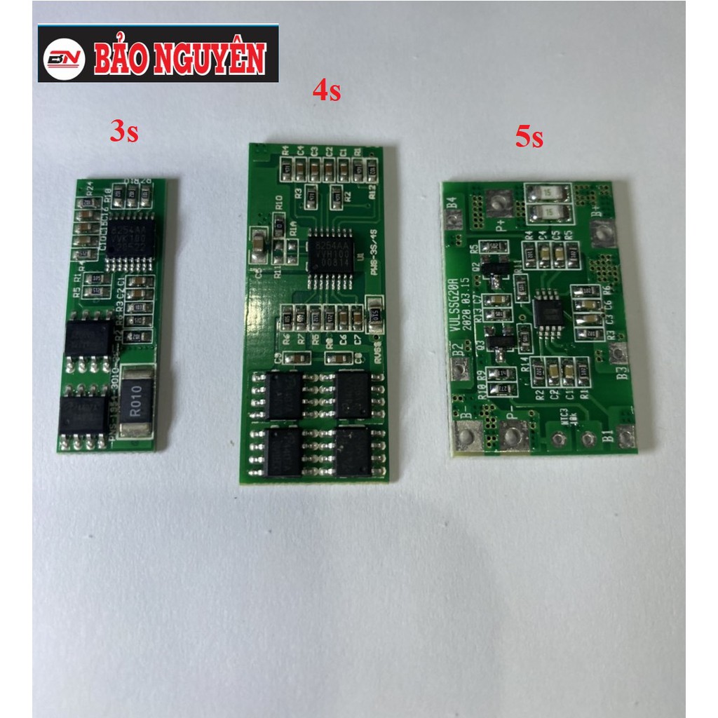 BN. Mạch ghép 3S, 4S, 5S- 8A, dùng ghép với các mạch pin zin và nhận sạc zin.