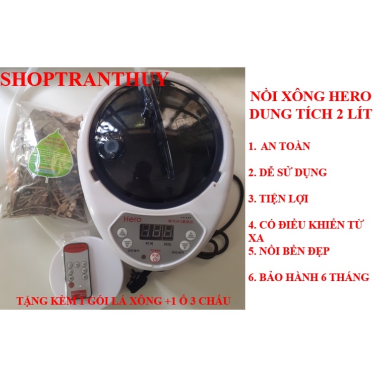 Nồi xông hơi 2 lít thương hiệu Hero có video ảnh thật