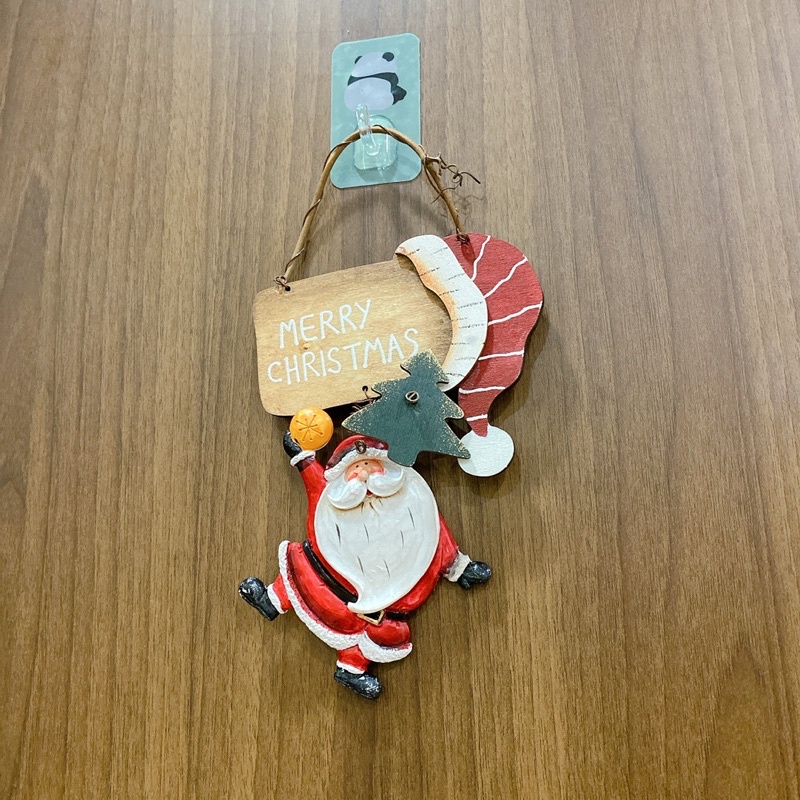 Bảng treo trang trí giáng sinh ông già Noel - Ảnh thật shop chụp