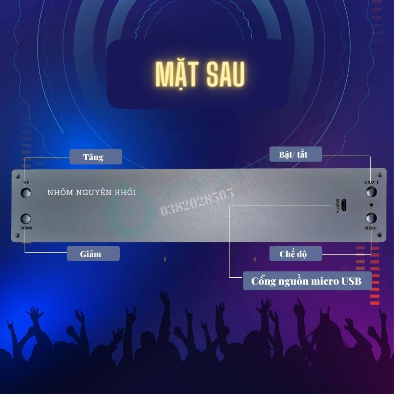 Đèn Led ARGB Nháy Theo Nhạc, Bảng Đèn Led, Màn Hình Trang Trí Có Cảm Ứng Âm Thanh Music Spectrum 10 Chế độ