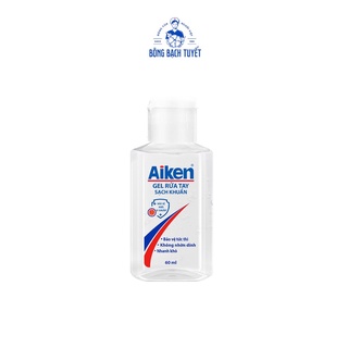 Nước rửa tay Bông Bạch Tuyết - Aiken Gel rửa tay Sạch khuẩn 60ml