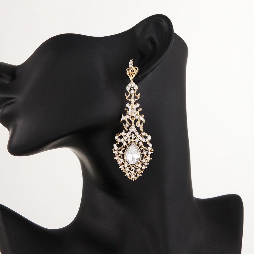 Bông Tai HợP Kim ĐíNh Đá HìNh GiọT NướC Sang TrọNg