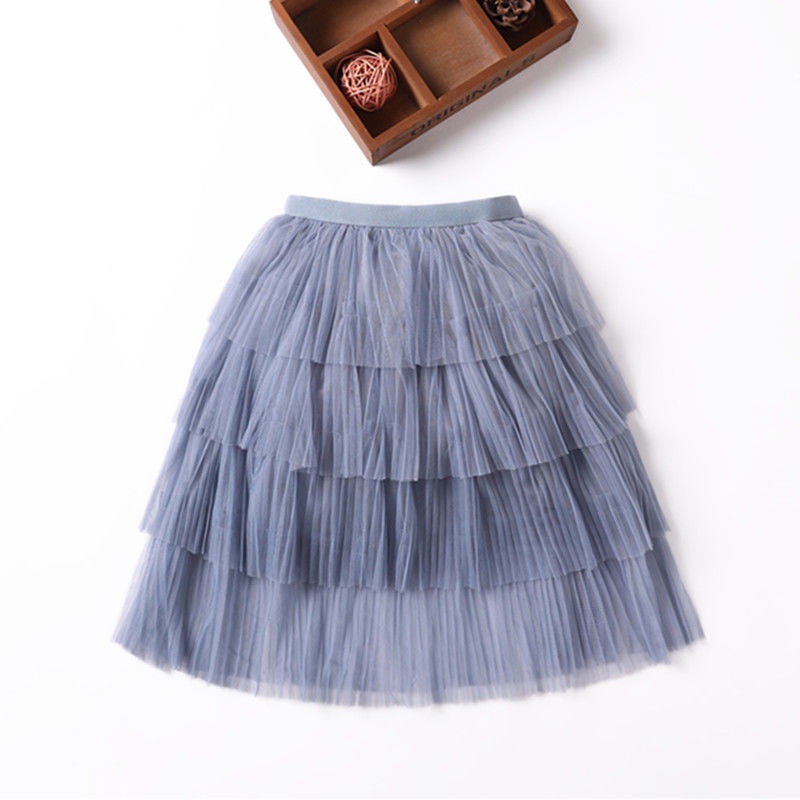 Chân Váy Chiffon Dài Trung Bình Họa Tiết Chấm Bi 6 Màu Tùy Chọn Phong Cách Phương Tây Mới Cho Bé Gái 3-15 Tuổi