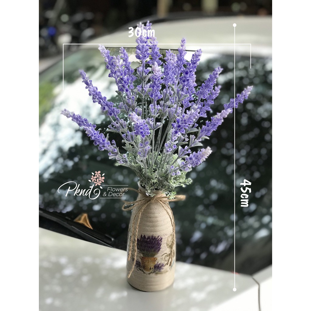 [Mã INCU50 giảm 50k đơn 250k] Bình Hoa Hướng Dương, Lavender Xinh Xắn - Hoa Luạ Decor Siêu Hot