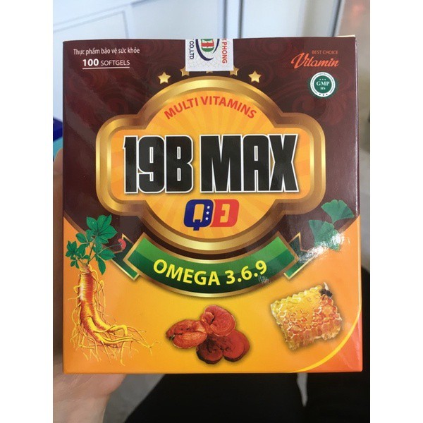 Viên Sâm Bổ 19B MAX OMEGA 3.6.9 Hộp 100 Viên