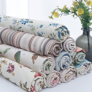 ☍Tấm vải Canvas dày dặn họa tiết hoa kẻ sọc chất lượng cao