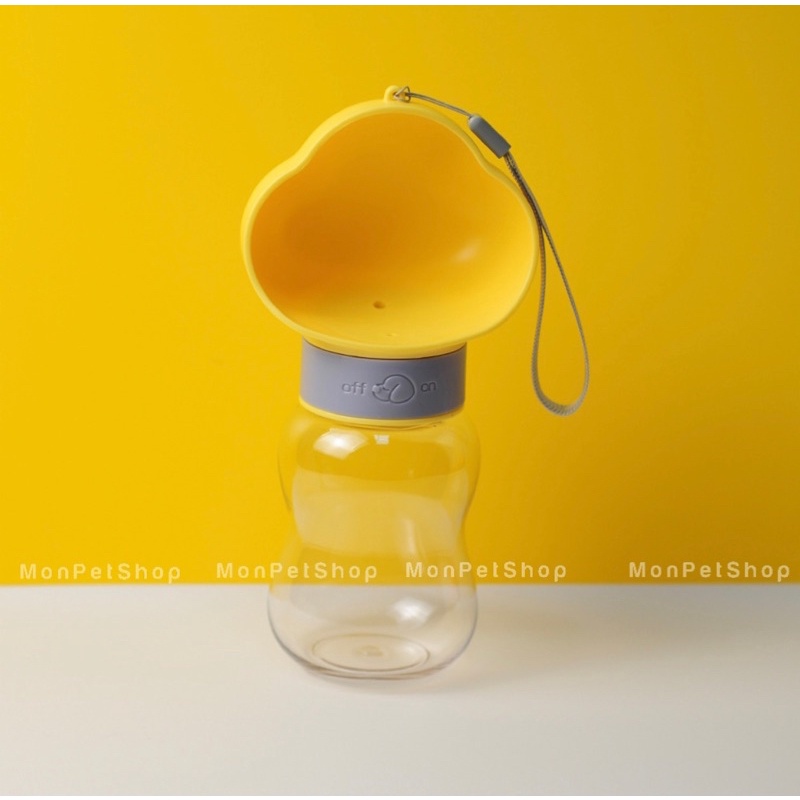 Bình nước du lịch cho thú cưng hình đám mây 2in1