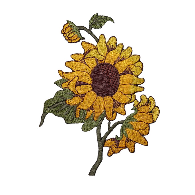 Sticker Ủi Thêu Hình Hoa Hướng Dương