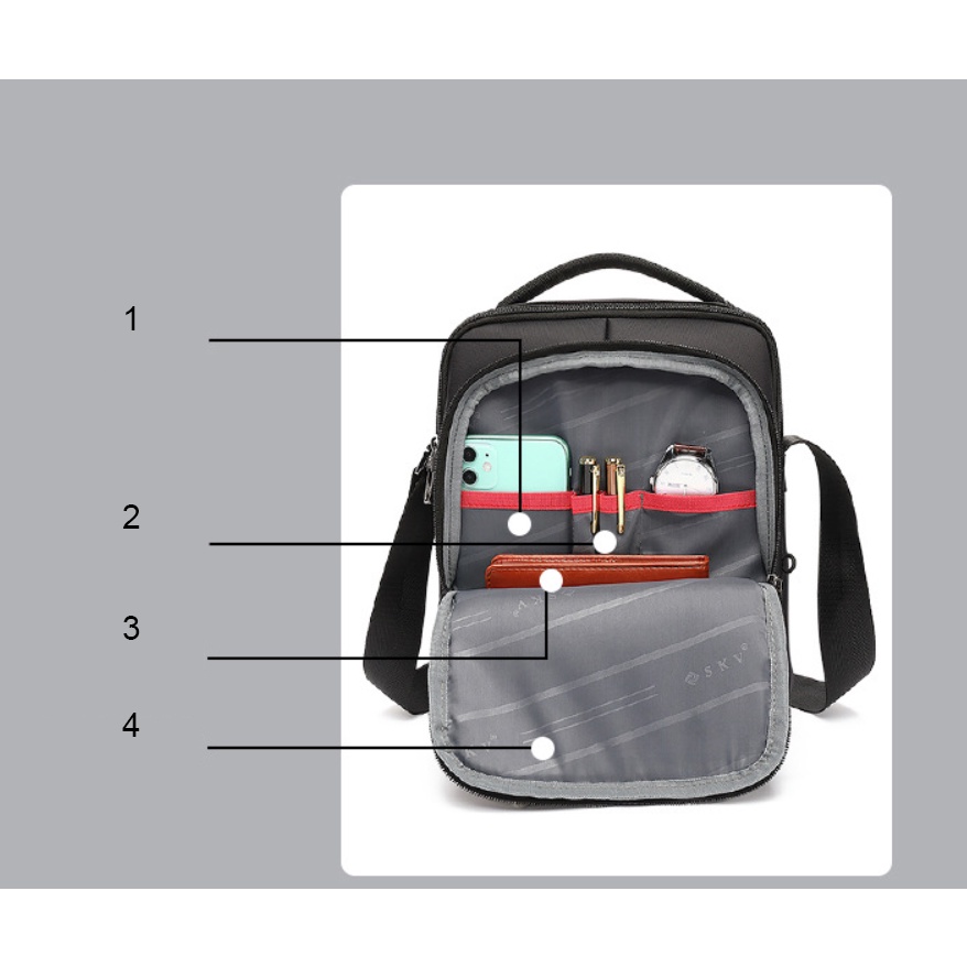 Túi đeo chéo nam thời trang cao cấp chống thấm nước