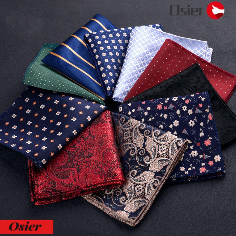 Osier1 Khăn Tay Satin Họa Tiết Paisley Giản Dị Dành Cho Nam