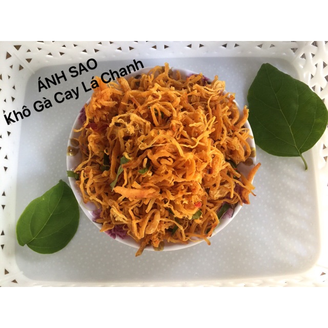 KHÔ GÀ CAY LÁ CHANH ÁNH SAO 1KG ( cay ít - nhiều ) đạt cúp huy chương vàng do người tiêu dùng bình chọn