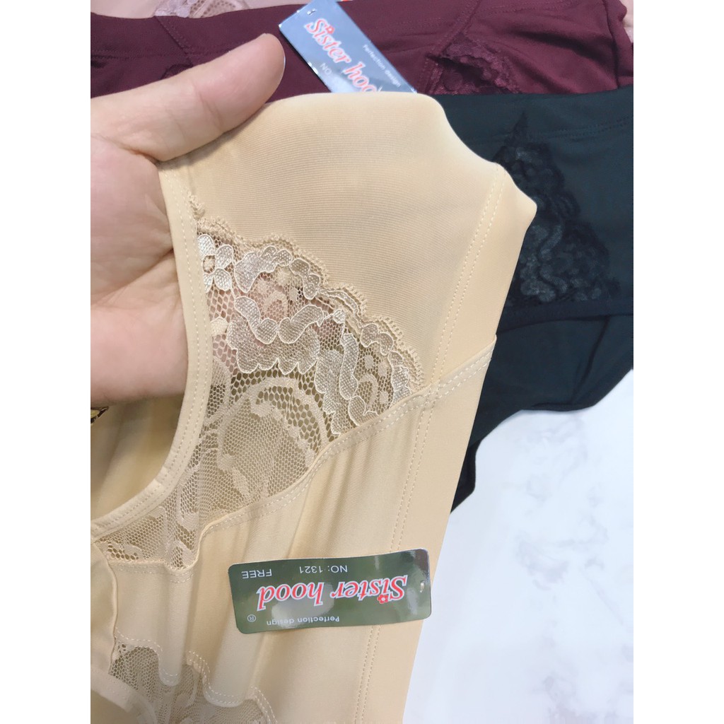 Quần lót nữ lưng cao ôm bụng thun lạnh pha ren hãng SISTERHOOD 1321 Thái Lan mặc siêu thích