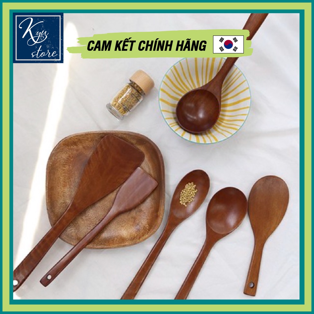 Bộ dụng cụ nấu ăn bằng gỗ cao cấp 6 món KOXINA Hàn Quốc