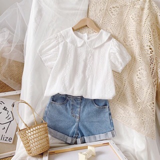 Sơmi trắng bé gái hàng thiét kế