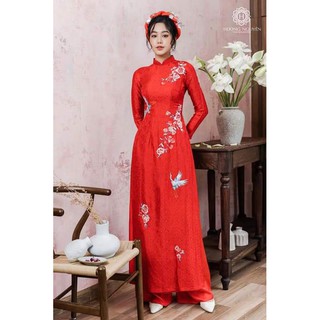 Áo dài gấm tơ 2tà