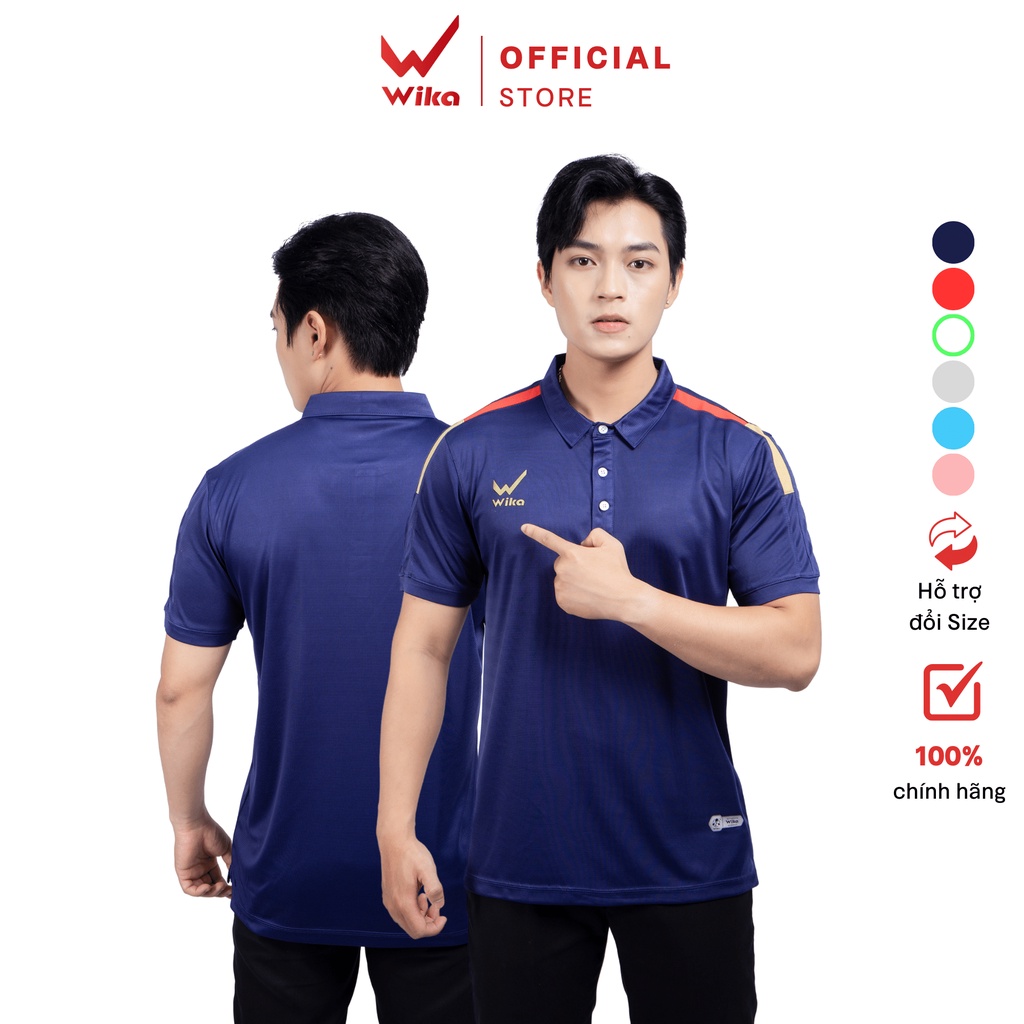 Áo Thun Polo Nam Thể Thao Nam Wika Chính Hãng Chất Vải Polyester Co Giãn Thoáng Mát