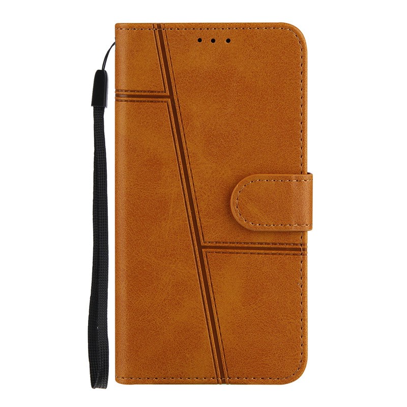 Huawei P smart 2021/ Y7a Simple style Solid color Phone Casing Advanced business Flip PU Leather Cover Stand Support Wallet Case