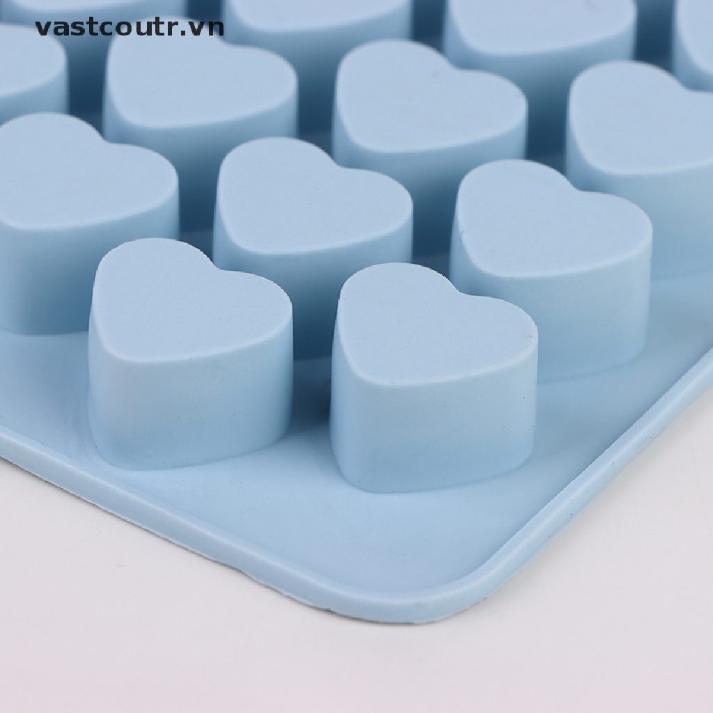 1 Khuôn Silicon Làm Bánh Kẹo Hình Trái Tim 55 Ngăn DIY