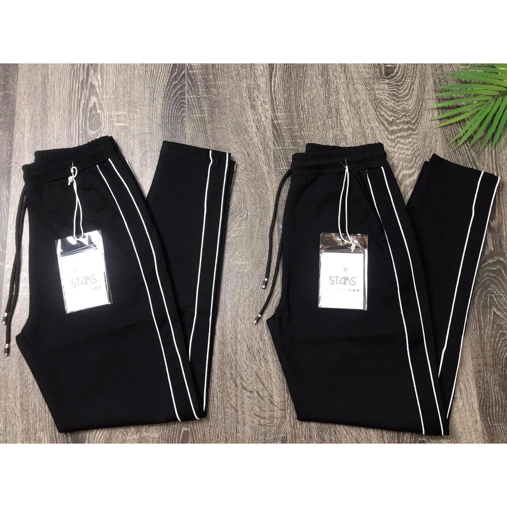Quần Jogger Dáng Thể Thao 2 Sọc Nhỏ Chất Umi Hàn Cao Câp Loại 1 | BigBuy360 - bigbuy360.vn