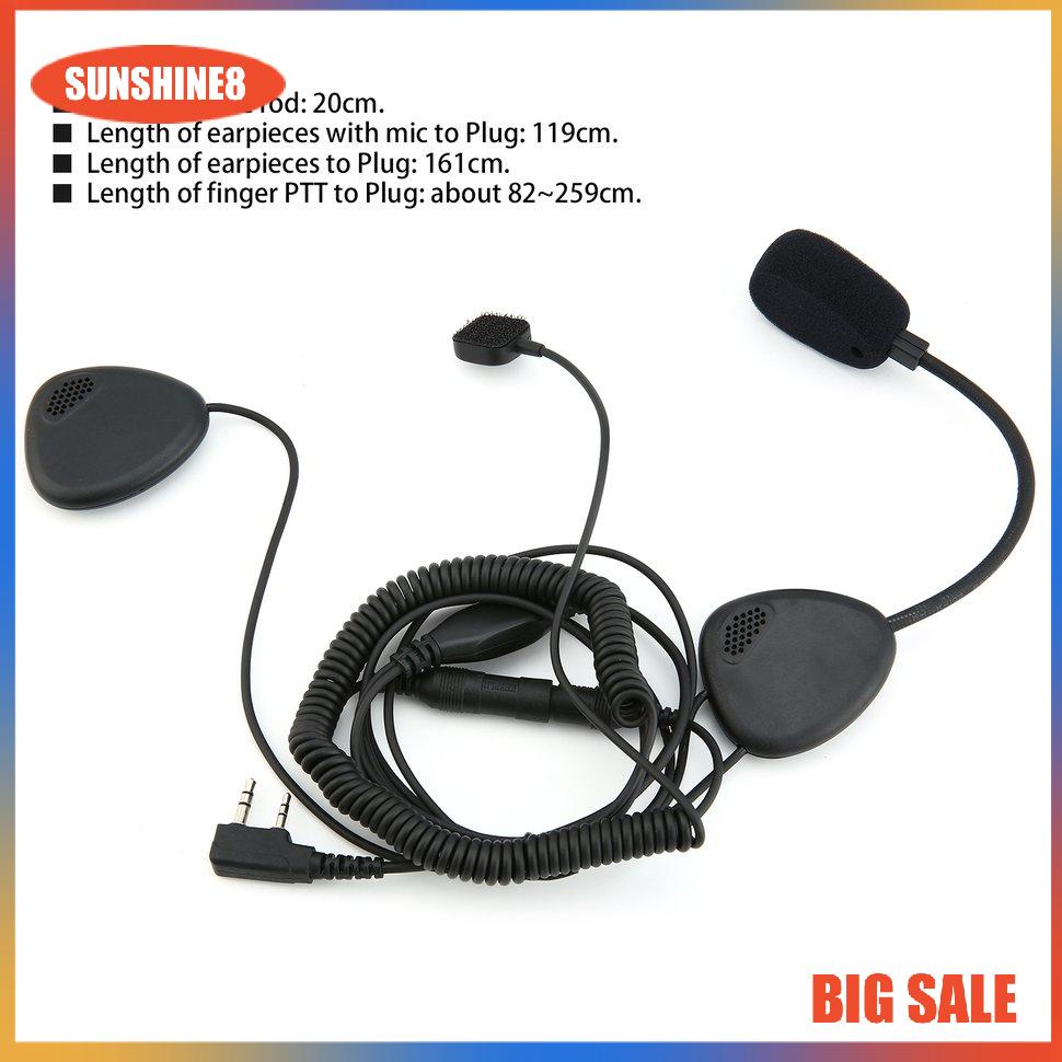 【SUN】Upgrade Finger PTT Motorcycle Helmet Headset MIC for KENWOOD TYT BAOFENG