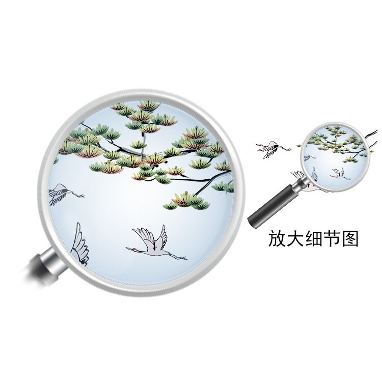 Decal trang trí tường / Kính - mẫu Chim Hạt trắng và cành Hoa