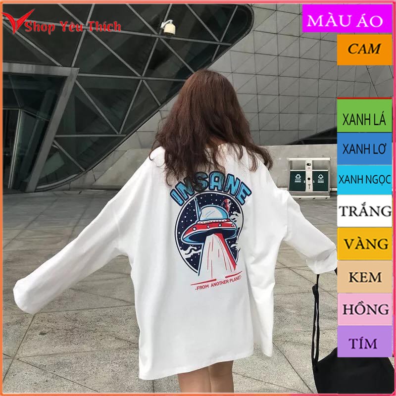 Áo thun thái UNISEX phom dài TAY DÀI giấu quần CHO CẢ NAM&NỮđủ size M-L-XL-XXL(BAO ĐỔI TRẢ MIỄN PHÍ)