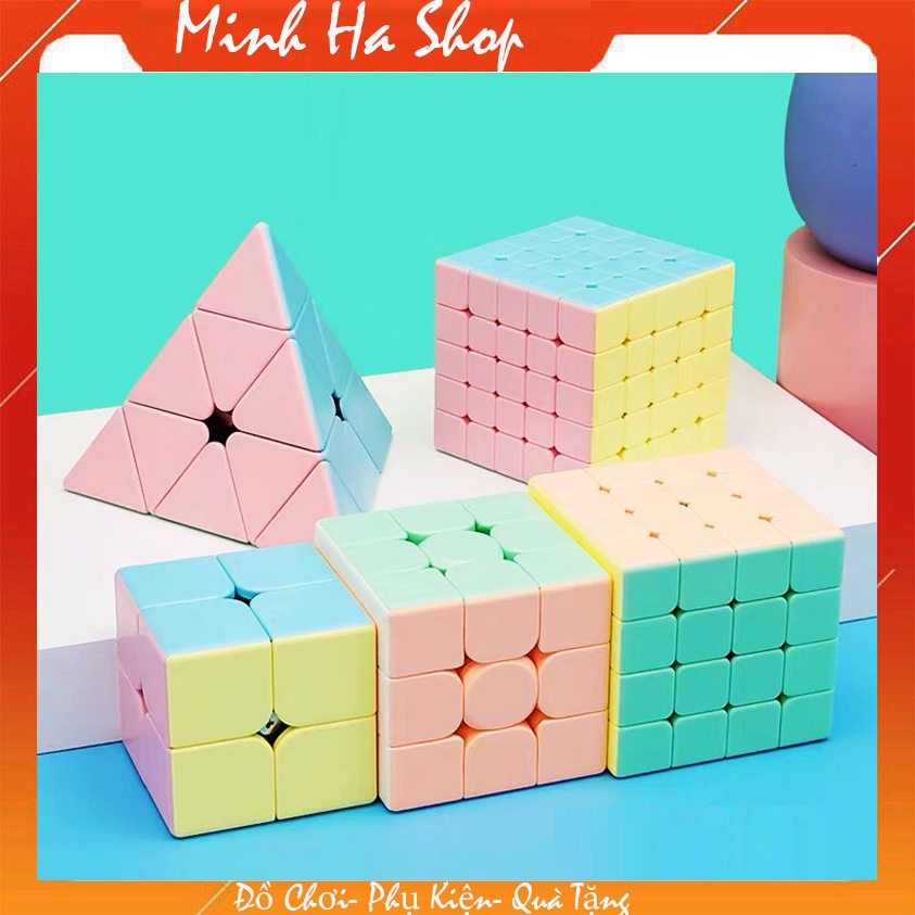 Rubik Macaron 2x2, 3x3, 4x4, 5x5, Tam Giác - Rubik Macaron Không Viền Cao Cấp, Xoay Trơn, Cực Mượt