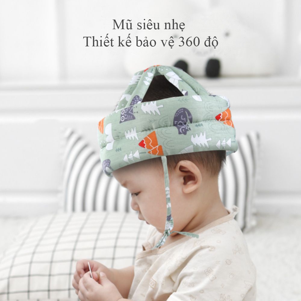 Mũ bảo vệ đầu cho bé tập đi, tập bò chống va đập mạnh