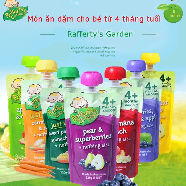 [Date 2022] Ăn dặm từ trái cây rau quả xay mịn cho bé từ 4-10 tháng tuổi Rafferty's Garden