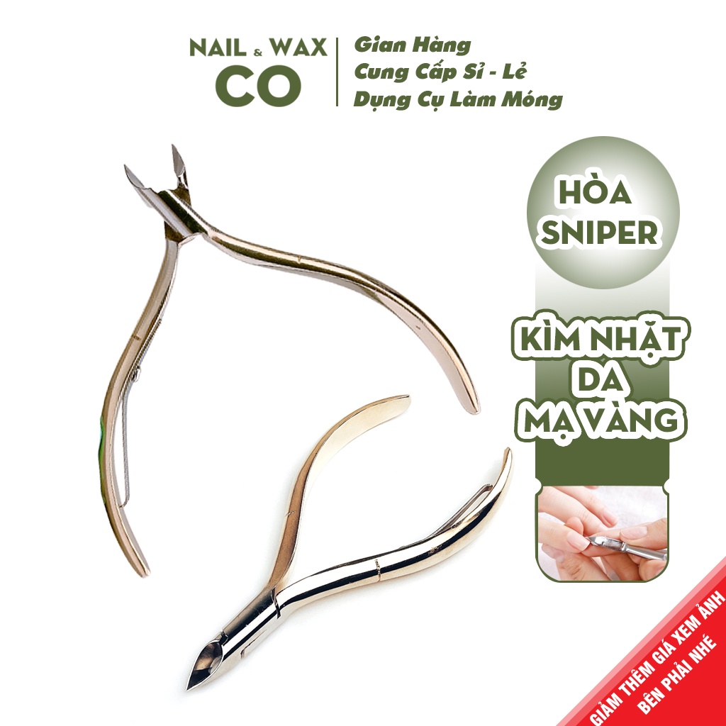 Kềm nhặt da chính hãng , kìm nhặt da chết NAIL WAX &amp; CO màu vàng