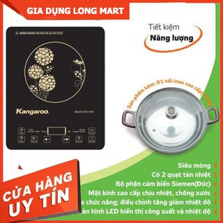 Bếp Từ Đơn Kangaroo KG-408i Cao Cấp Nhập Khẩu Chính Hãng Kính Cường Lực Siêu Bền Sang Trọng, Bảo hành 12 tháng