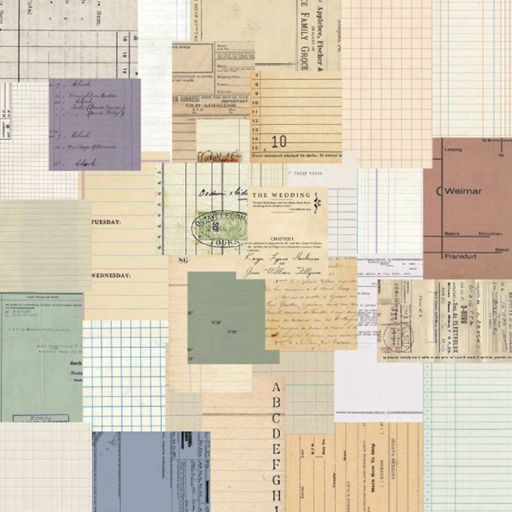 Set 60 / 360 Tờ Giấy Dán Trang Trí Sổ Tay / Đồ Thủ Công Phong Cách Vintage Thanh Lịch