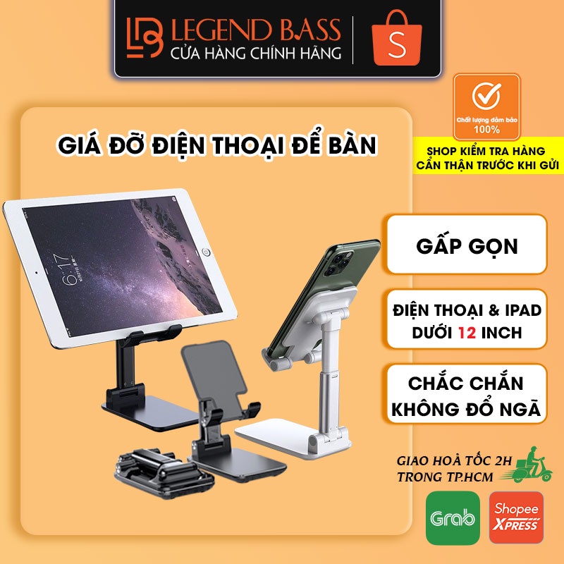 Giá Đỡ Điện Thoại Để Bàn Có Thể Điều Chỉnh Và Gập Lại Loại 1, Giá Kê Máy Tính Bảng Khung Chắc Chắn, Xoay Linh Hoạt