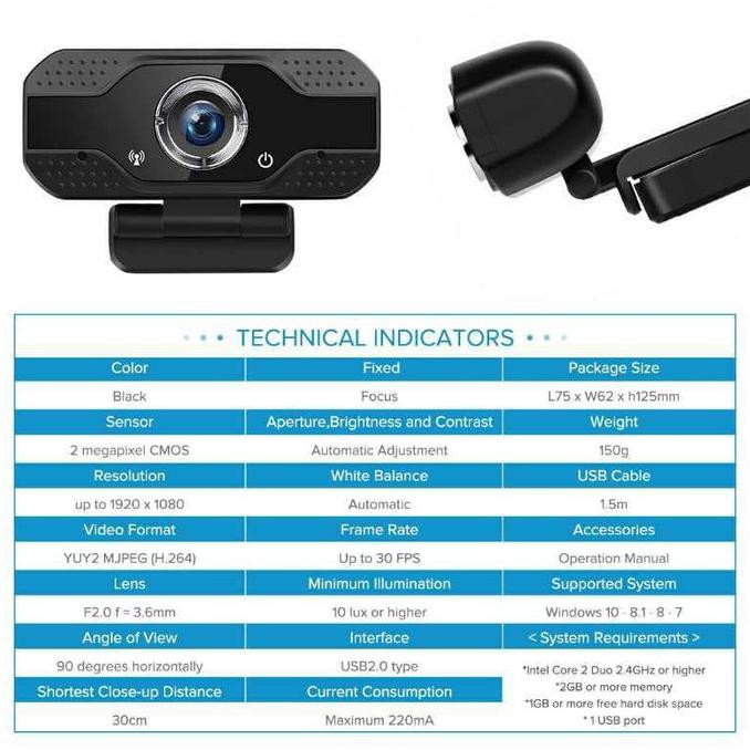 Webcam Full Hd 1080p 2mp | BigBuy360 - bigbuy360.vn