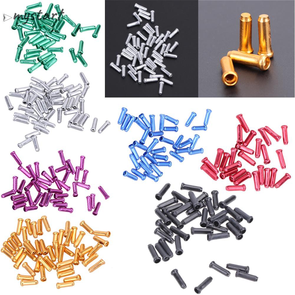 Set 50 Đầu Bọc Dây Phanh Xe Đạp Bằng Nhôm