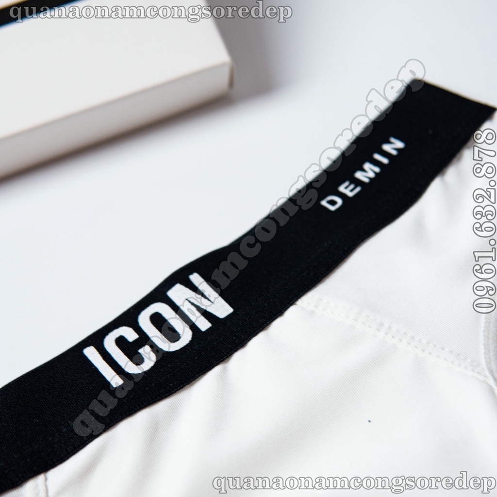 Hộp 4 quần , hộp 5 quần sịp chéo I.C.O.N DEMIN ,màu NGẪU NHIÊN thun lạnh loại 1 , co giãn 4 chiều, đủ màu, thoáng mát