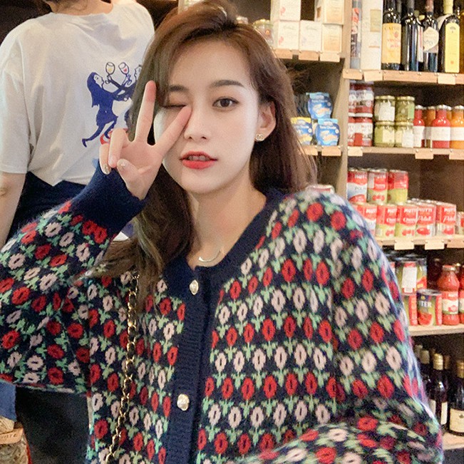 Áo Khoác Len Cardigan Dài Tay Thời Trang Phong Cách Retro Cho Nữ | BigBuy360 - bigbuy360.vn