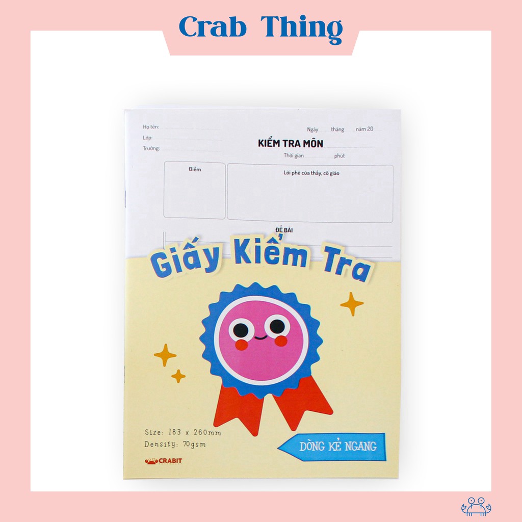 Tập 15 Giấy kiểm tra đôi Crabit - Ruột kẻ ngang - Bìa Huy chương [GIÁ TẬN XƯỞNG]