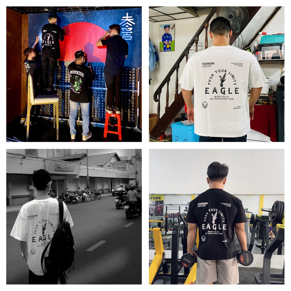 Áo Oversized Eagle - Push Your Limits 𝐋𝐎𝐂𝐀𝐋 𝐁𝐑𝐀𝐍𝐃 được ae gymer tin tưởng.