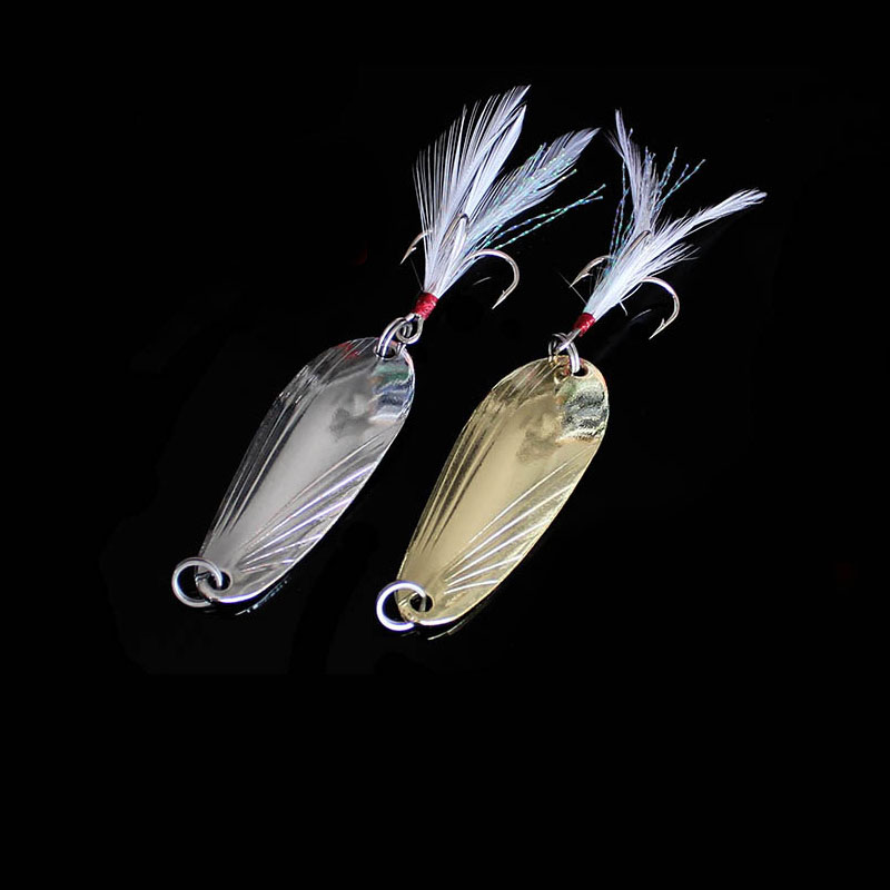 Mồi Câu Cá Cứng 5g / 7g / 13g Bằng Kim Loại Họa Tiết Vỏ Sò Đính Sequin Lấp Lánh Kèm Móc Câu Sắc Bén