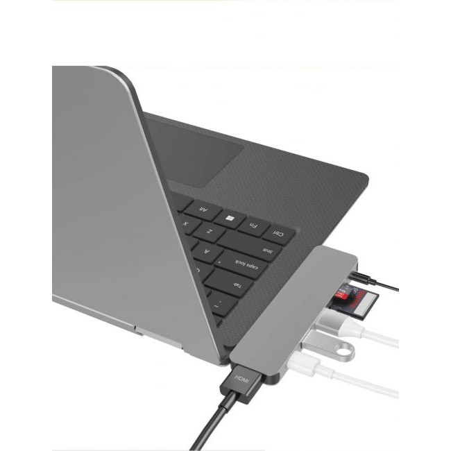 Cổng chuyển HyperDrive 7-in-1 Solo USB-C Hub cho Macbook, PC & Devices - GN21D