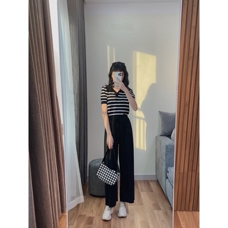 Áo len polo kẻ sọc
