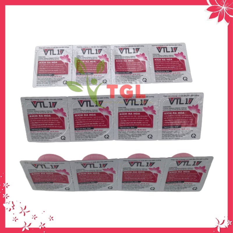 Thuốc kích thích ra hoa VTL17 – Phân bón vi lượng có chất điều hoà sinh trưởng nhỏ giọt đầu ngọn để kích hoa, cốc 10ml